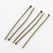 Піни Гвоздики, Залізо, Плоский Капелюшок, Колір: Бронза, Розмір: 22х0.7мм, 50г